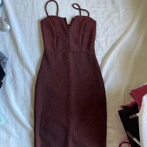 Maroon Sparkly Dress S